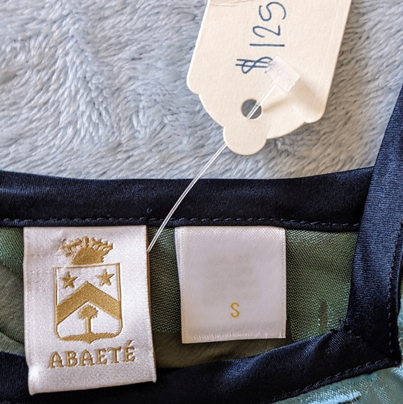 Abaeté Silk Kimono Gathered Waist Statement Sleeve Blouse Women's Small - Picture 8 of 15